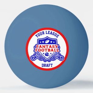 Fantasy Football Emblem Draft Pick Lottery Ping Pong Ball