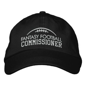 Fantasy Football Fan Gear With Commissioner Embroidered Baseball Cap by MyRazzleDazzle at Zazzle