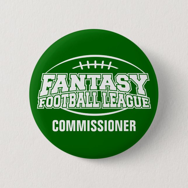 Fantasy Football FFL Commissioner Button (Front)