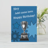 Fantasy Football Funny Birthday Card 5x7 Custom  (Standing Front)