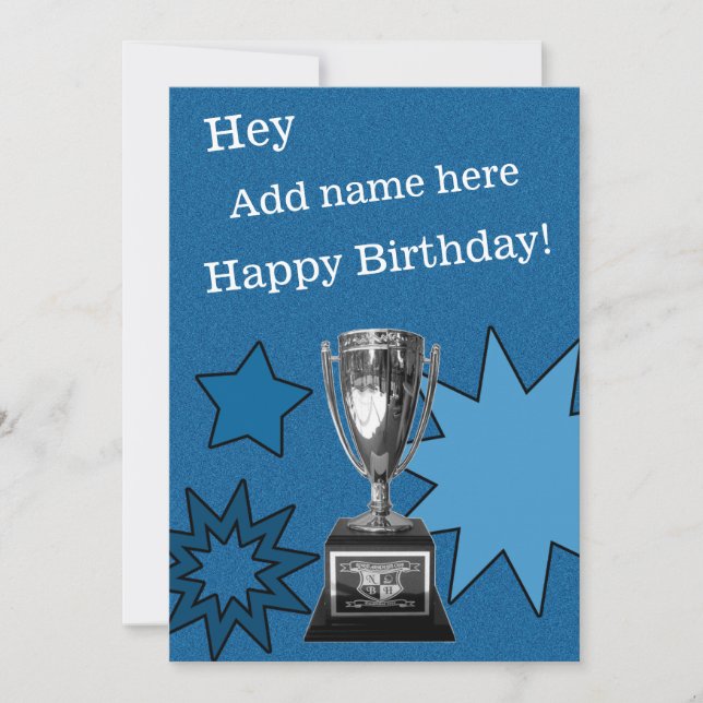 Fantasy Football Funny Birthday Card 5x7 Custom  (Front)