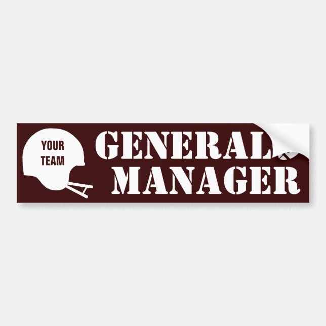 Fantasy Football GM Bumper Sticker (Front)