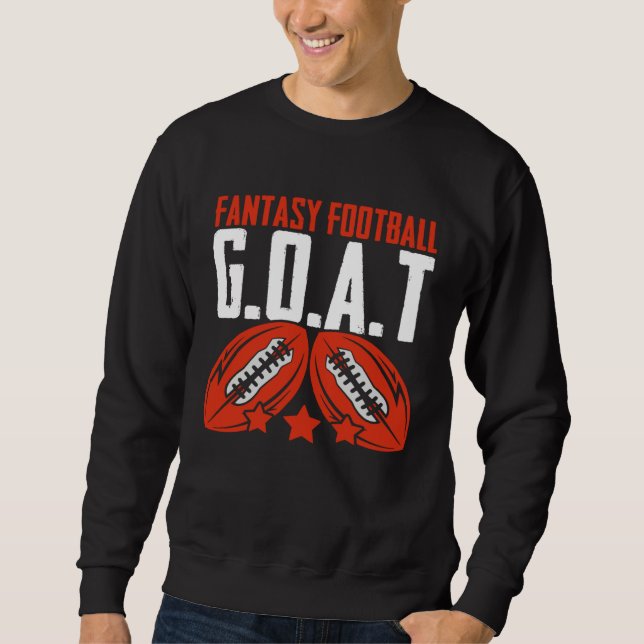 Fantasy Football Goat  Football Player Fantasy Foo Sweatshirt (Front)