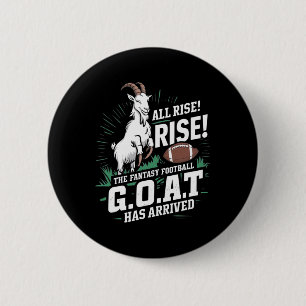 Fantasy Football Goat Shirt League Champion Champ Button