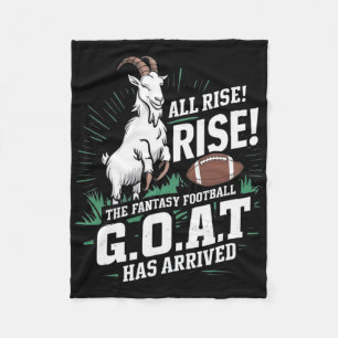 Fantasy Football Goat Shirt League Champion Champ Fleece Blanket