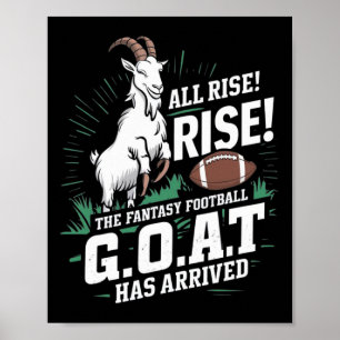 Fantasy Football Goat Shirt League Champion Champ Poster