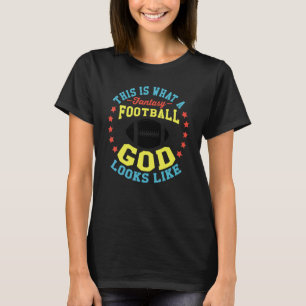 Fantasy Football God League Lineman Winner Draft P T-Shirt