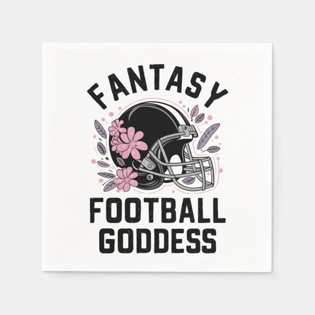  Fantasy Football Goddess Sports League Draft  Napkins (Front)