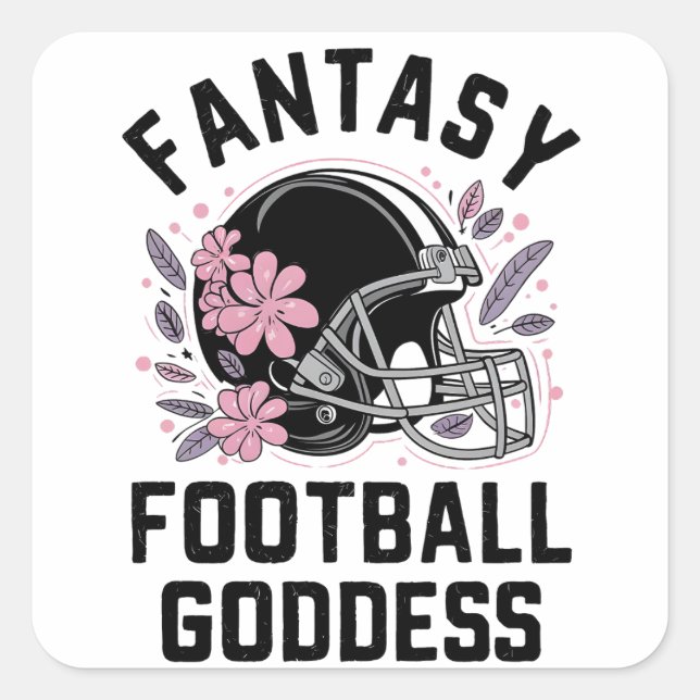  Fantasy Football Goddess Sports League Draft  Square Sticker (Front)