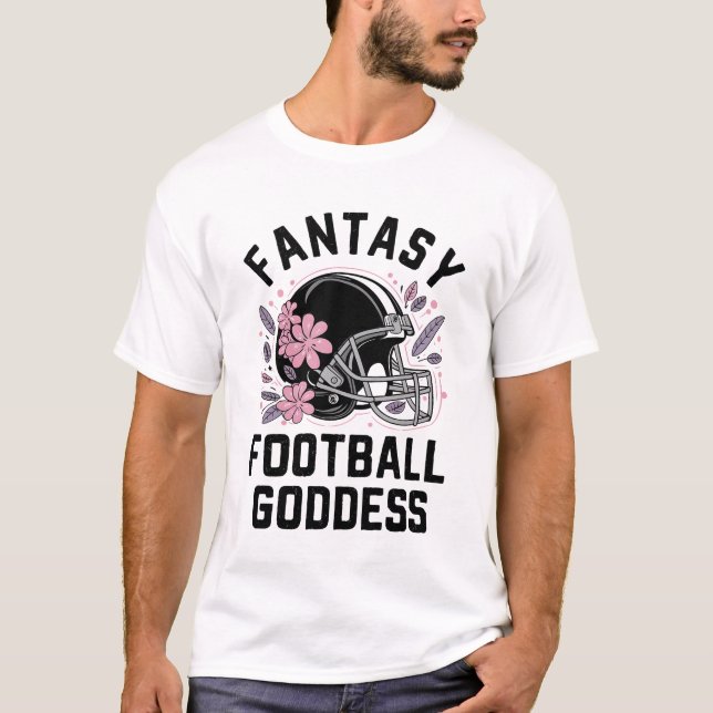  Fantasy Football Goddess Sports League Draft  T-Shirt (Front)