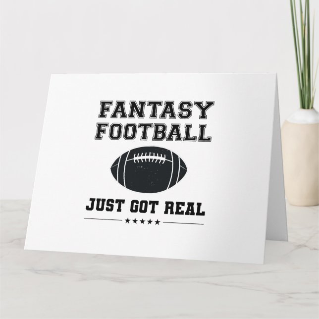 Fantasy Football Just Got Real Card (Front)