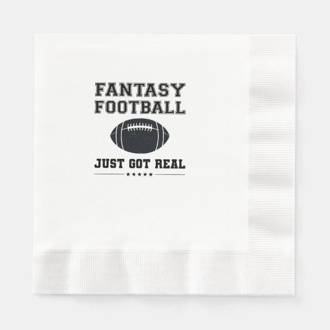 Fantasy Football Just Got Real Napkins (Front)