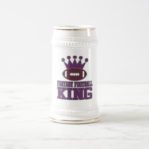 Fantasy Football King Beer Stein