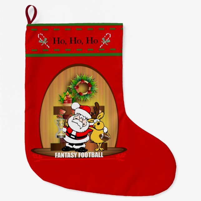 Fantasy Football Large Christmas Stocking (Front)