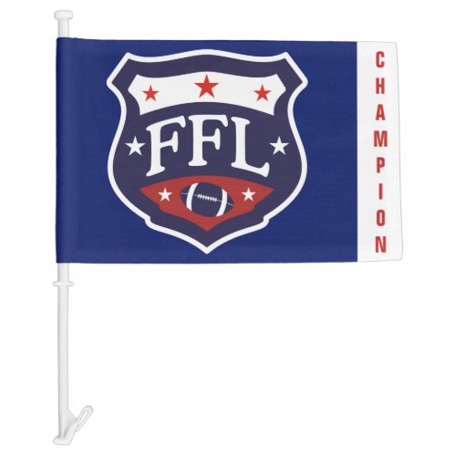 Fantasy Football League Champ Car Flag