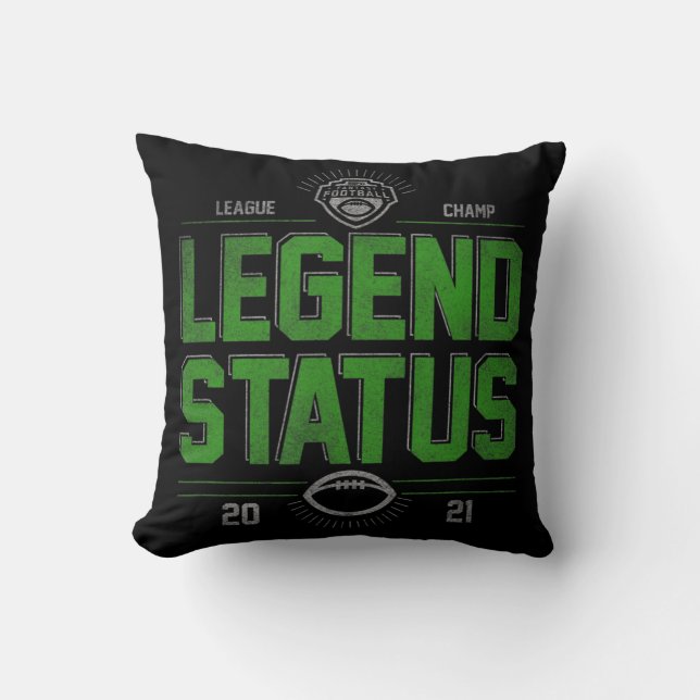 Fantasy Football League Champ Legend Status  Throw Pillow (Front)