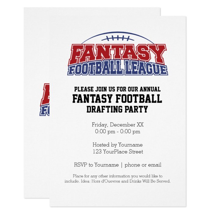 Fantasy Football League Champion Invitation