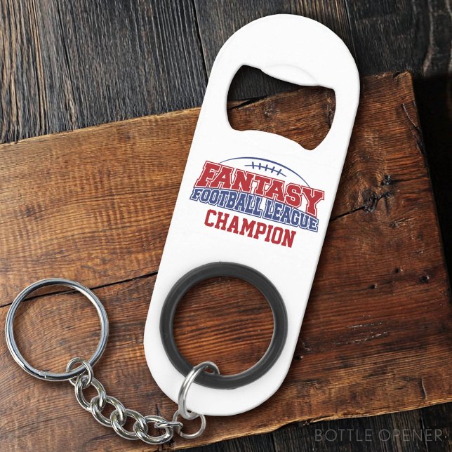 Fantasy Football League Champion Keychain Bottle Opener (Custom Bottle Opener)