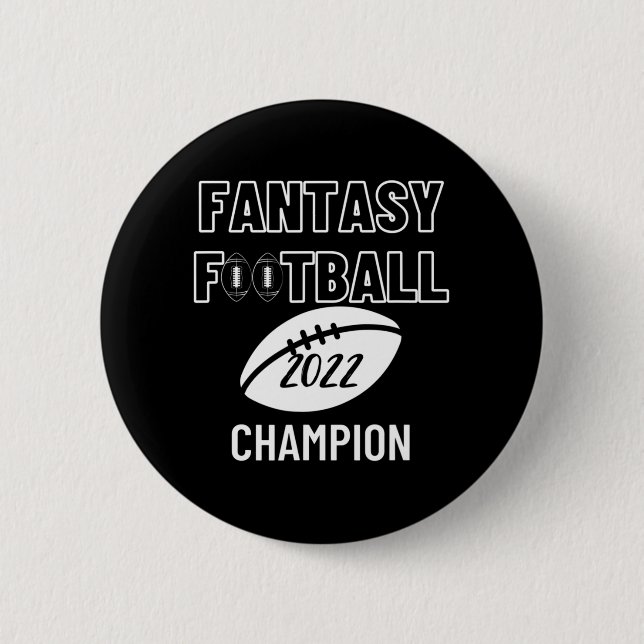 Fantasy Football League Champion Winner 2022  Foot Button (Front)