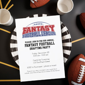 Fantasy Football League Draft Party Invitation