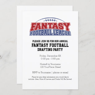 Future NFL Draft Pick Ticket Football Birthday Invitation 