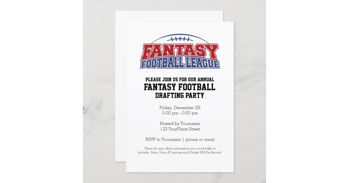 Football Party Invitation Wording Lovely Fantasy Football