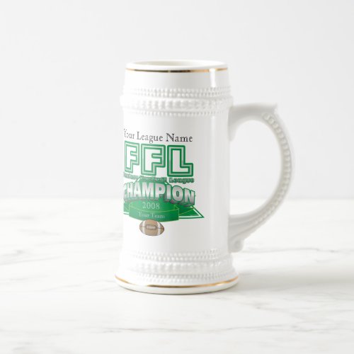 Fantasy Football League Trophy _ Customized Beer Stein