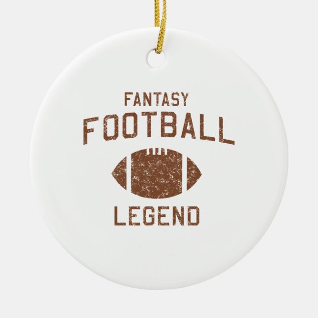 Fantasy Football Legend Ceramic Ornament (Front)