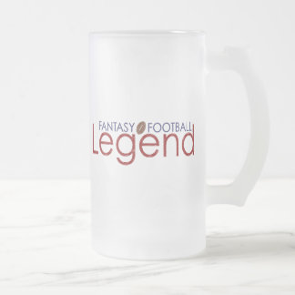 fantasy football legend new 2010 frosted glass beer mug