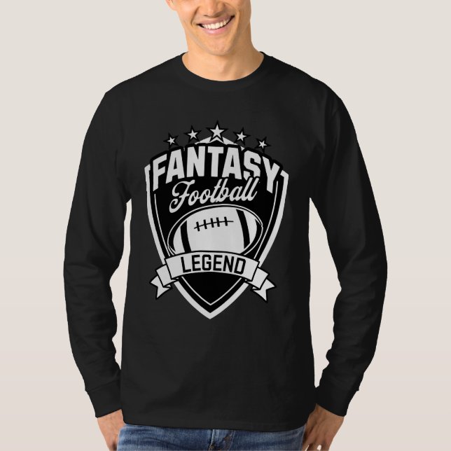 Fantasy Football Legend Retro Fantasy Football T-Shirt (Front)