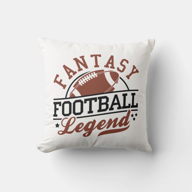 Fantasy Football Legend Throw Pillow (Front)