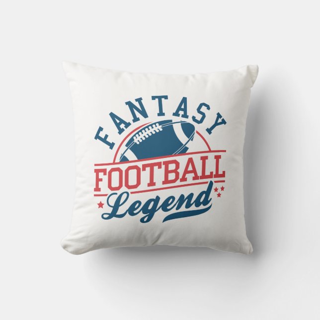 Fantasy Football Legend Throw Pillow (Front)