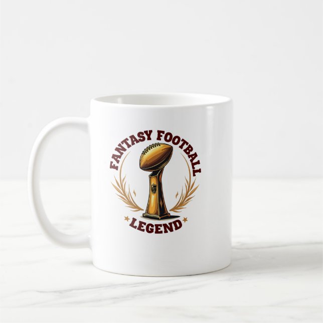 Fantasy Football Legend Trophy Tee Coffee Mug (Left)