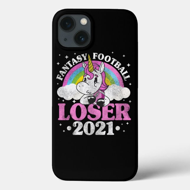 Fantasy Football Loser 2021 Outfit Unicorn Gift Case-Mate iPhone Case (Back)