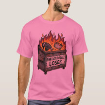 Fantasy Football Loser Burning Trash Can Shirt