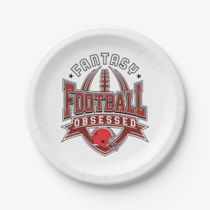 Fantasy Football Obsessed FFL League Paper Plates