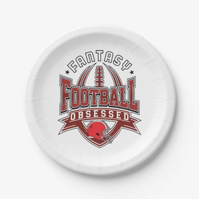 Fantasy Football Obsessed FFL League Paper Plates (Front)