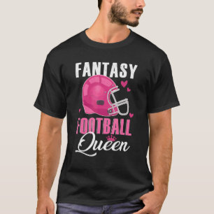 Fantasy Football Queen for Women Crown Winner Cham T-Shirt