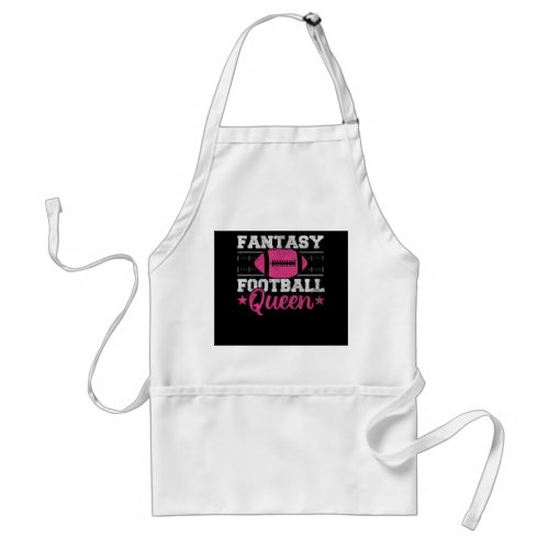 Fantasy Football Queen Funny Game Day Fantasy gift Adult Apron