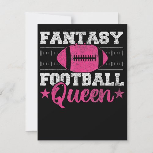 Fantasy Football Queen Funny Game Day Fantasy gift Holiday Card