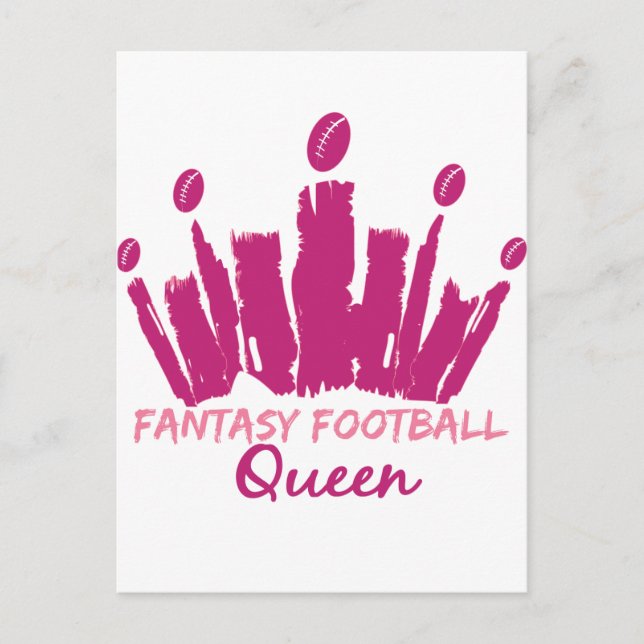 Fantasy Football Queen Postcard (Front)