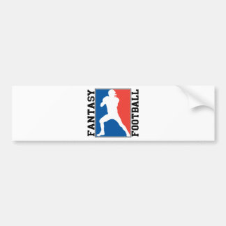Fantasy Football, red white and blue Logo Bumper Sticker