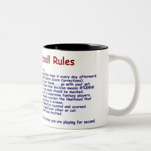 Fantasy Football Rules Two_Tone Coffee Mug