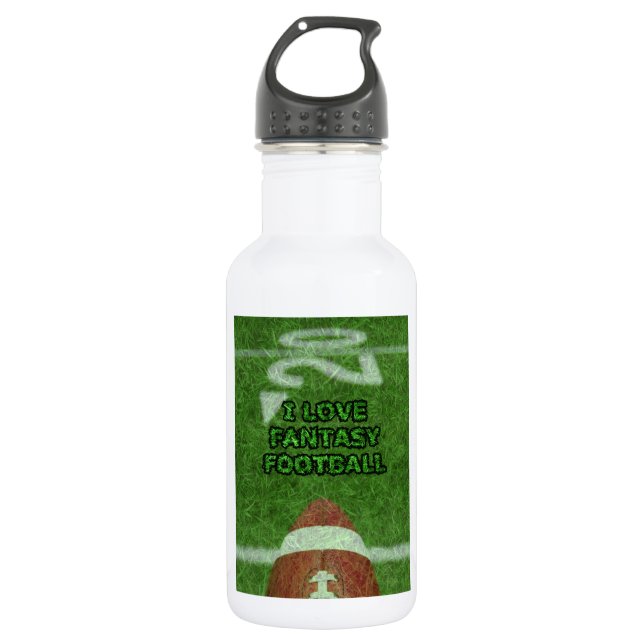 fantasy football stainless steel water bottle (Front)
