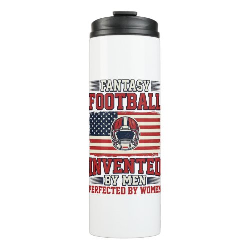 Fantasy Football Women Vintage Sports Shirt_1 Thermal Tumbler