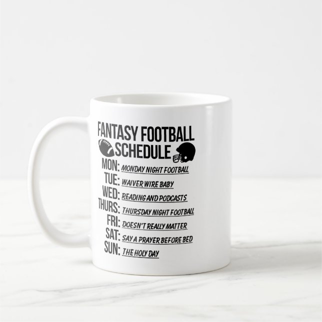Fantasy Footll Draft Party  Coffee Mug (Left)