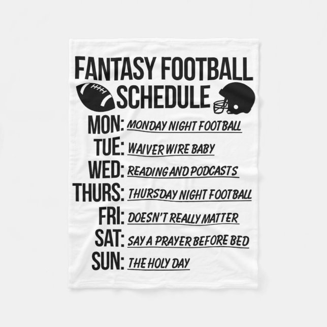 Fantasy Footll Draft Party  Fleece Blanket (Front)