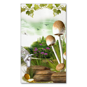 Fantasy Forest Journal Ephemera Business Card Magnet
