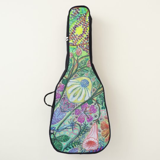 fantasy forest painting guitar case
