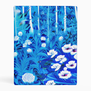 Fantasy Forest with Flowers and Birds Mini Binder